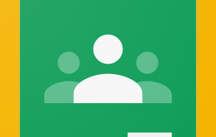 Google Classroom logo with green background and shape of 3 people.